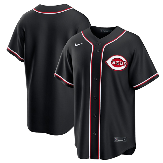 Men's Cincinnati Reds Blank 2026 Fashion Replica Black Out Stitched Baseball Jersey
